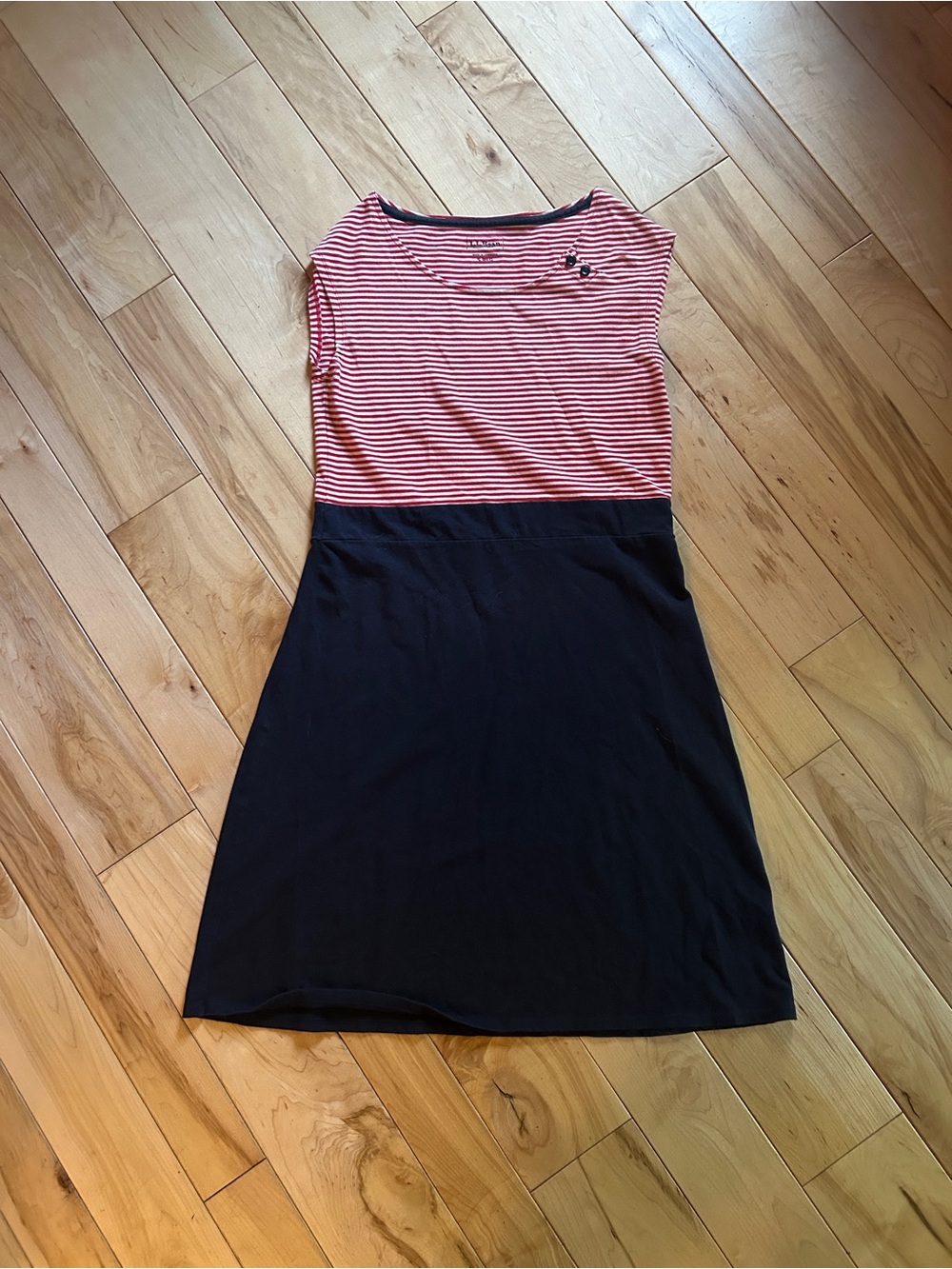 LL Bean Striped Red/White/Blue Dress